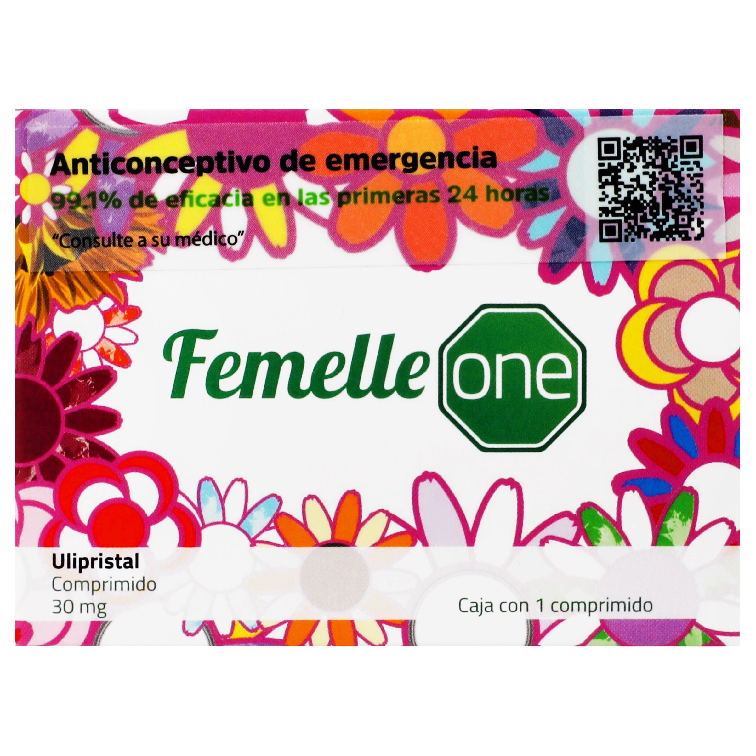 Femelle One 30Mg Con 1 Comprimidos (Ulipristal) 1 - 7502235760146