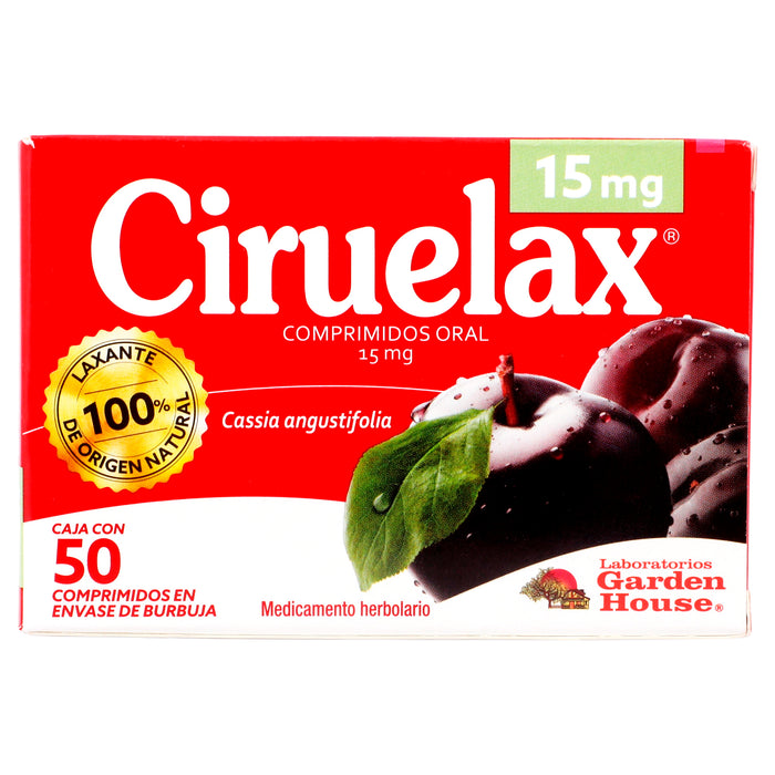 Ciruelax 15Mg Con 50 Comprimidos (Cassia Angustifolia) 1 - 7803510001689