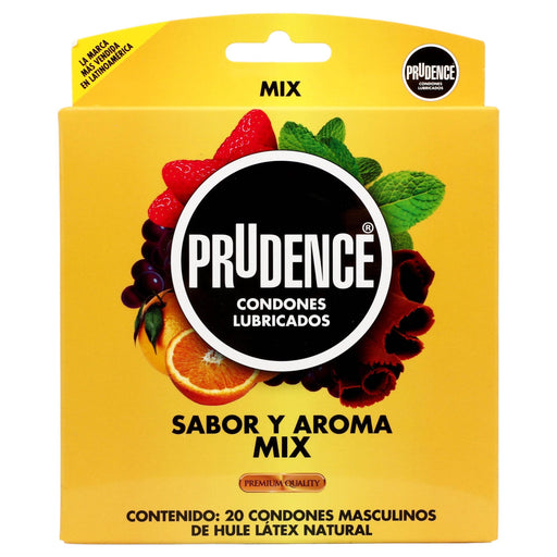 Condón Prudence Sabor Y Aroma Mix Con 20 - WeCare Pharma