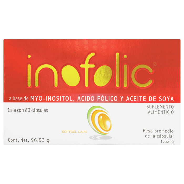 Inofolic 96.93G Con 60 Capsulas (Myo Inositol/Ac Folico/ Aceite De Soya) - WeCare Pharma