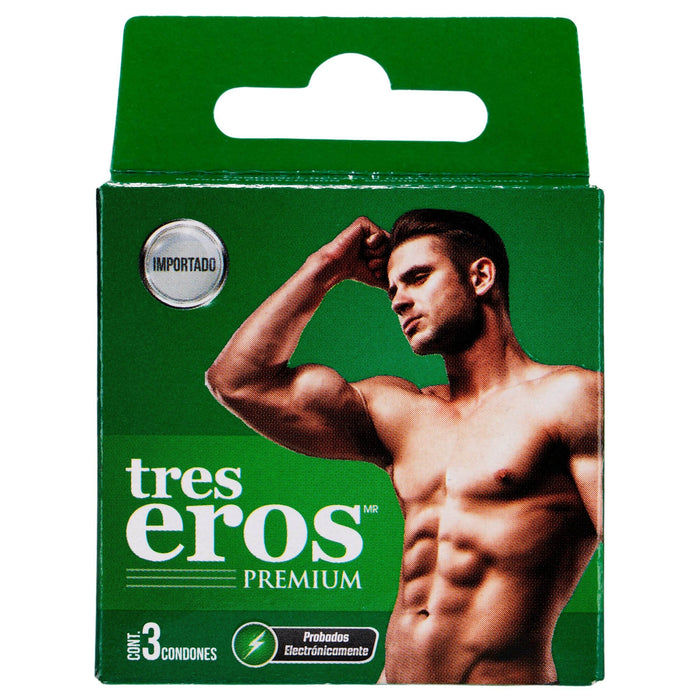 Condones Tres Eros Premium Con 3 - WeCare Pharma