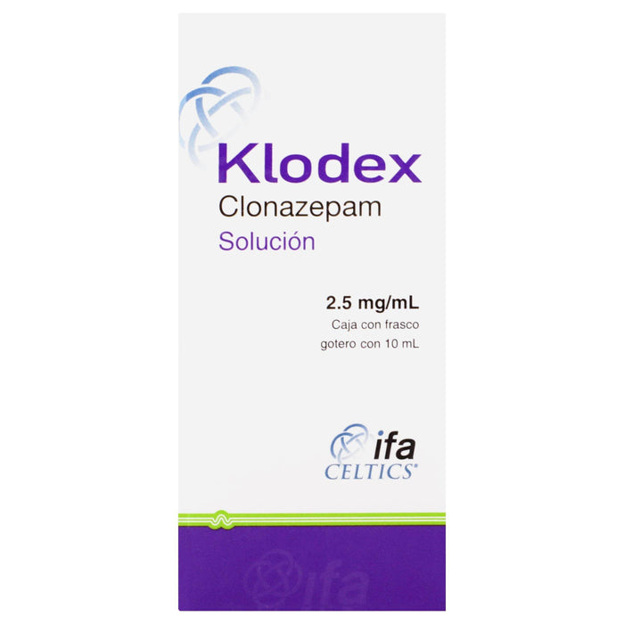 Klodex (Clonazepam) Solución 2.5Mg/10Ml - WeCare Pharma