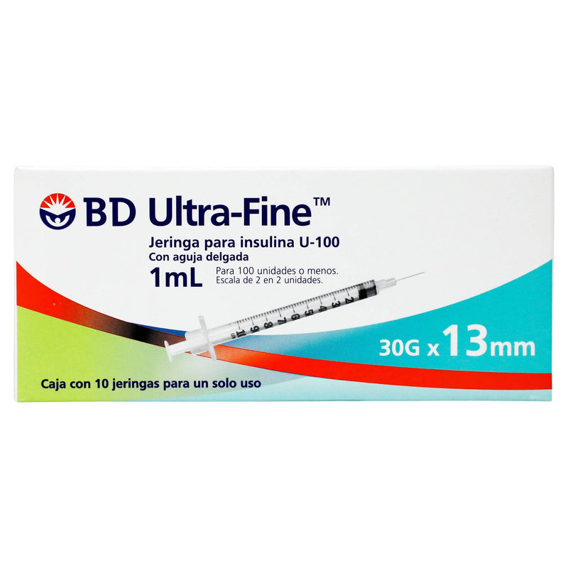 Jeringa Insulina Ultrafine Bd 1Ml 30Gx13Mm Con 10 - WeCare Pharma