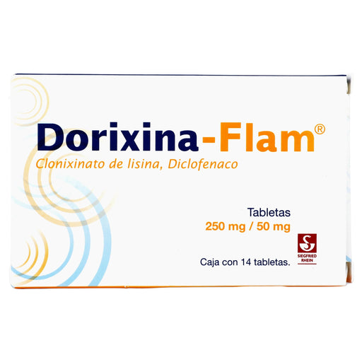 Dorixina-Flam 250Mgt/50Mg Con 14 Tabletas (Lisina/Diclofenaco) - WeCare Pharma