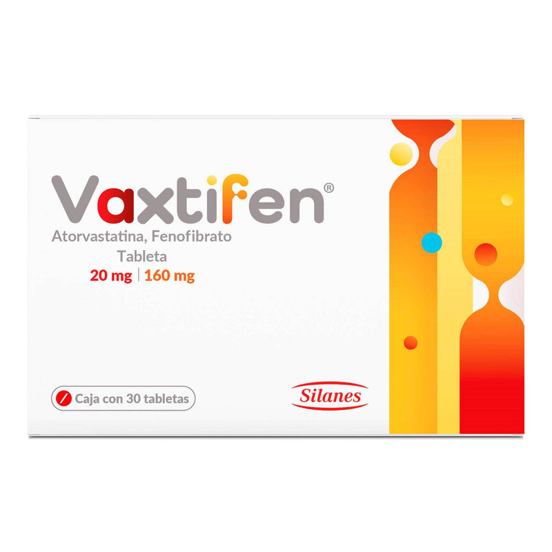 Vaxtifen 20Mg/160Mg Con 30 Tabletas (Atorvastatina/Fenofibrato) - WeCare Pharma