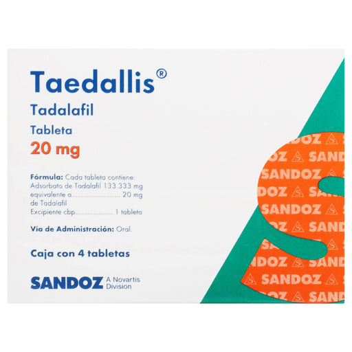 Taedallis 20Mg Con 4 Tabletas (Tadalafil) - WeCare Pharma