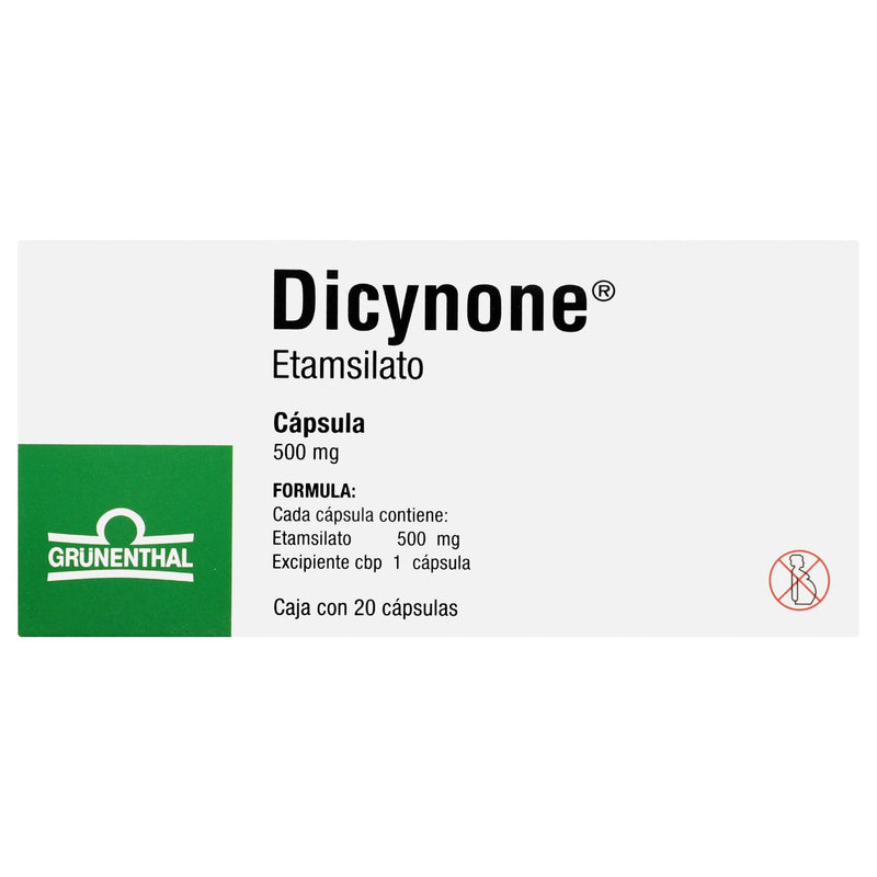 Dicynone 500Mg Con 20 Capsulas (Etamsilato) - WeCare Pharma