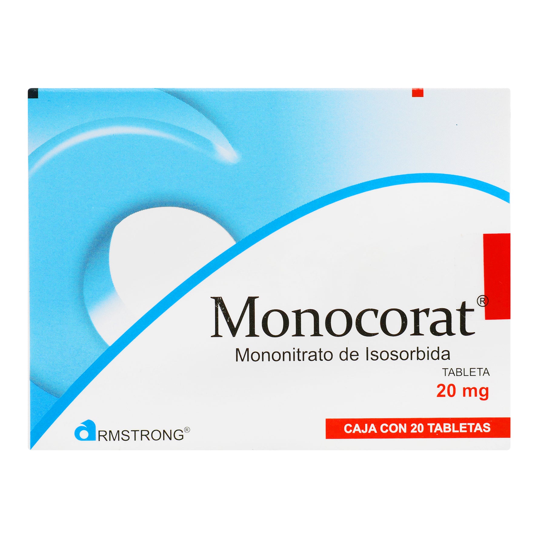 Monocorat 20Mg Con 20 Tabletas (Mononitrato De Isosorbida) 1 - 7501089803092