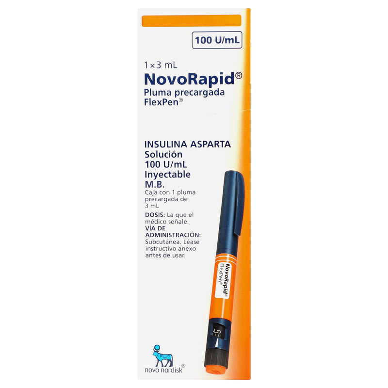 Novorapid Flexpen Pluma 100Uunid/Ml 3Ml Con 1 (Insulina Asparta) - WeCare Pharma