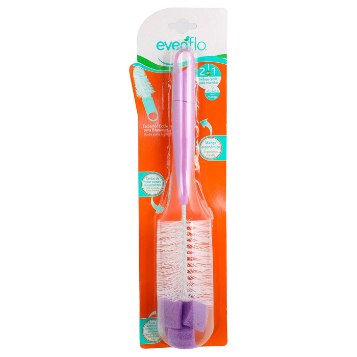 Escobillon Doble Con Esponja Evenflo - WeCare Pharma