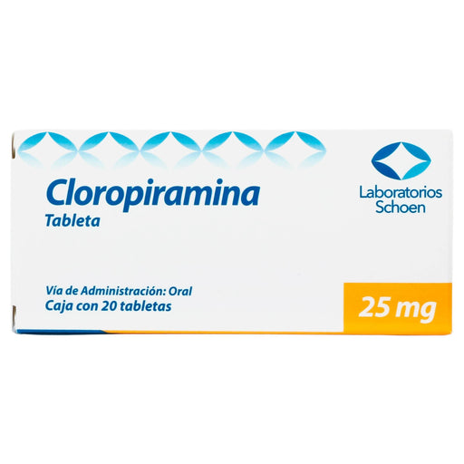 Cloropiramina 25Mg Con 20 Schoen Tabletas - WeCare Pharma