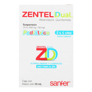 Zentel Dual Pediatrico Suspensión 400Mg/100Mg 10Ml (Albendazol/Quinfamida) - WeCare Pharma
