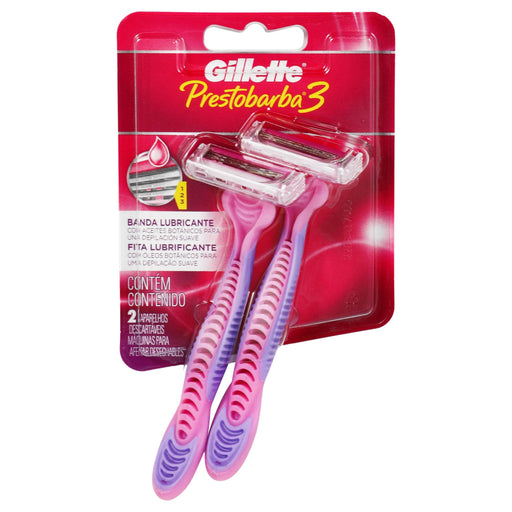Maquina Para Afeitar Gillette Prestobarba 3 Rosa Con 2 - WeCare Pharma