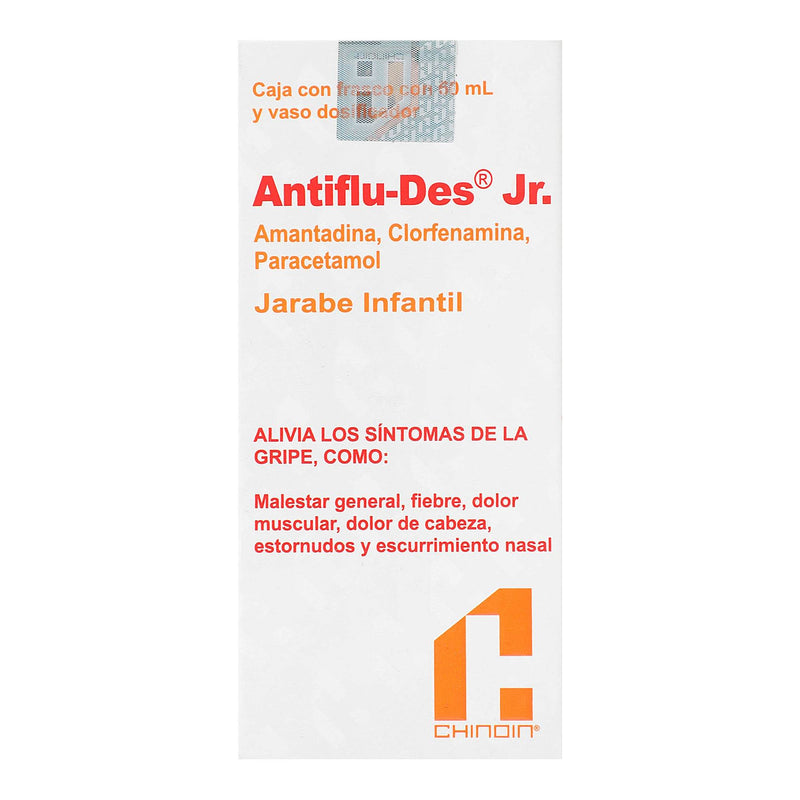 Antiflu-Des Jr Solución 500Mg/3Mg/1G/100Ml 60Ml (Amantadina/Clorfenamina/Paracetamol) - WeCare Pharma