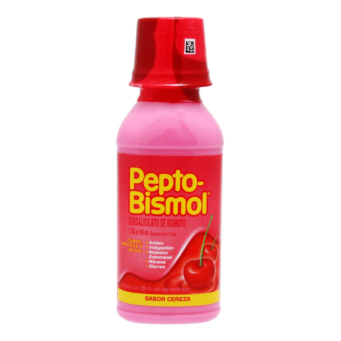 Pepto Bismol Suspensión 1.75Mg/100Ml 236Ml Cereza (Subsalicilato De Bismuto) 1 - 020800756457