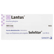 Lantus Solostar Pluma 100Unid/Ml 3Ml Con 5 (Insulina Glargina) - WeCare Pharma