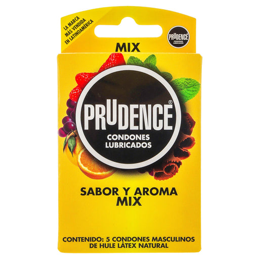 Condón Prudence Sabor Y Aroma Mix Con 5 - WeCare Pharma