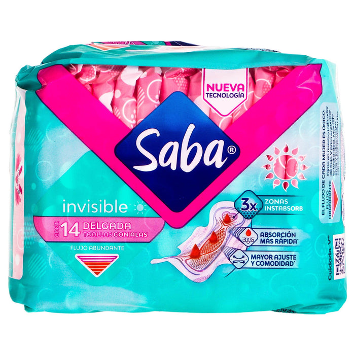 Toallas Femeninas Saba Invisible Buenos Dí­as Delgada Con Alas Con 14 - WeCare Pharma