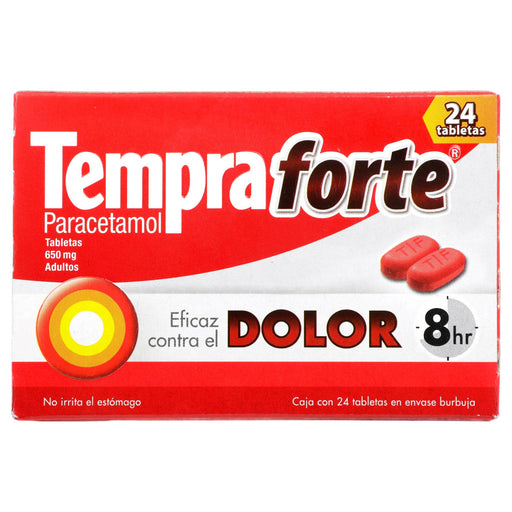 Tempra Forte 650Mg Con 24 Tabletas (Paracetamol) - WeCare Pharma