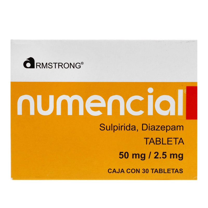 Numencial (Diazepam/Sulpirida) Tabletas 50Mg/2.5Mg Con 30 - WeCare Pharma