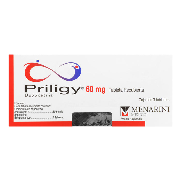 Priligy 60Mg Con 3 Tabletas (Dapoxetina) 1 - 7503013834011