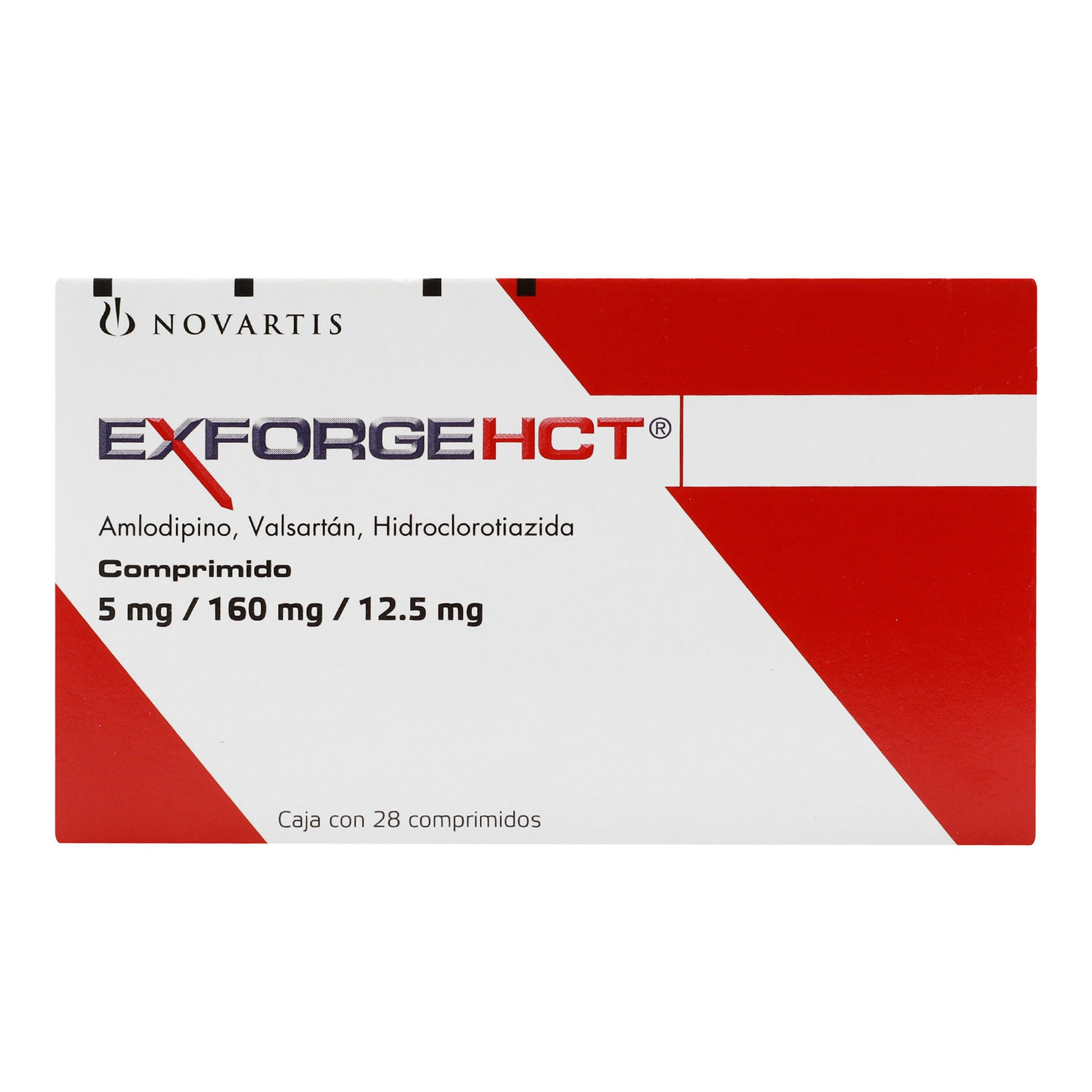 Exforge Hct 5Mg/160Mg/12.5Mg Con 28 Comprimidos (Amlodipino/Valsartan/Hidroclorotiazida) 1 - 7501124815851