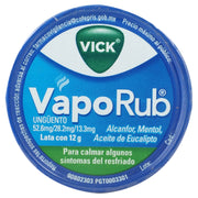 Vick Vaporub Lata 12G (Alcanfor/Mentol/Eucalipto) - WeCare Pharma