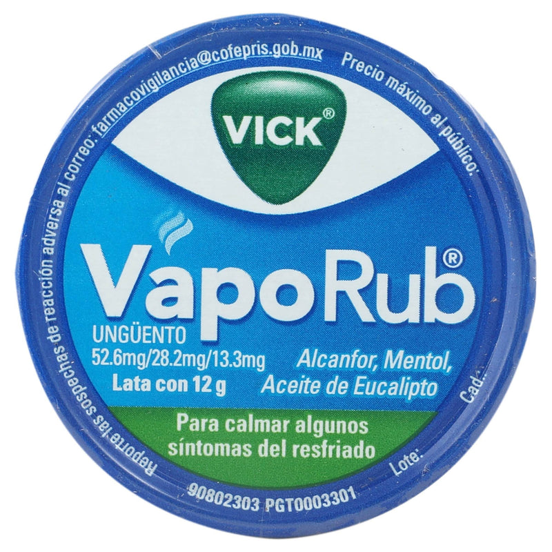 Vick Vaporub Lata 12G (Alcanfor/Mentol/Eucalipto) - WeCare Pharma