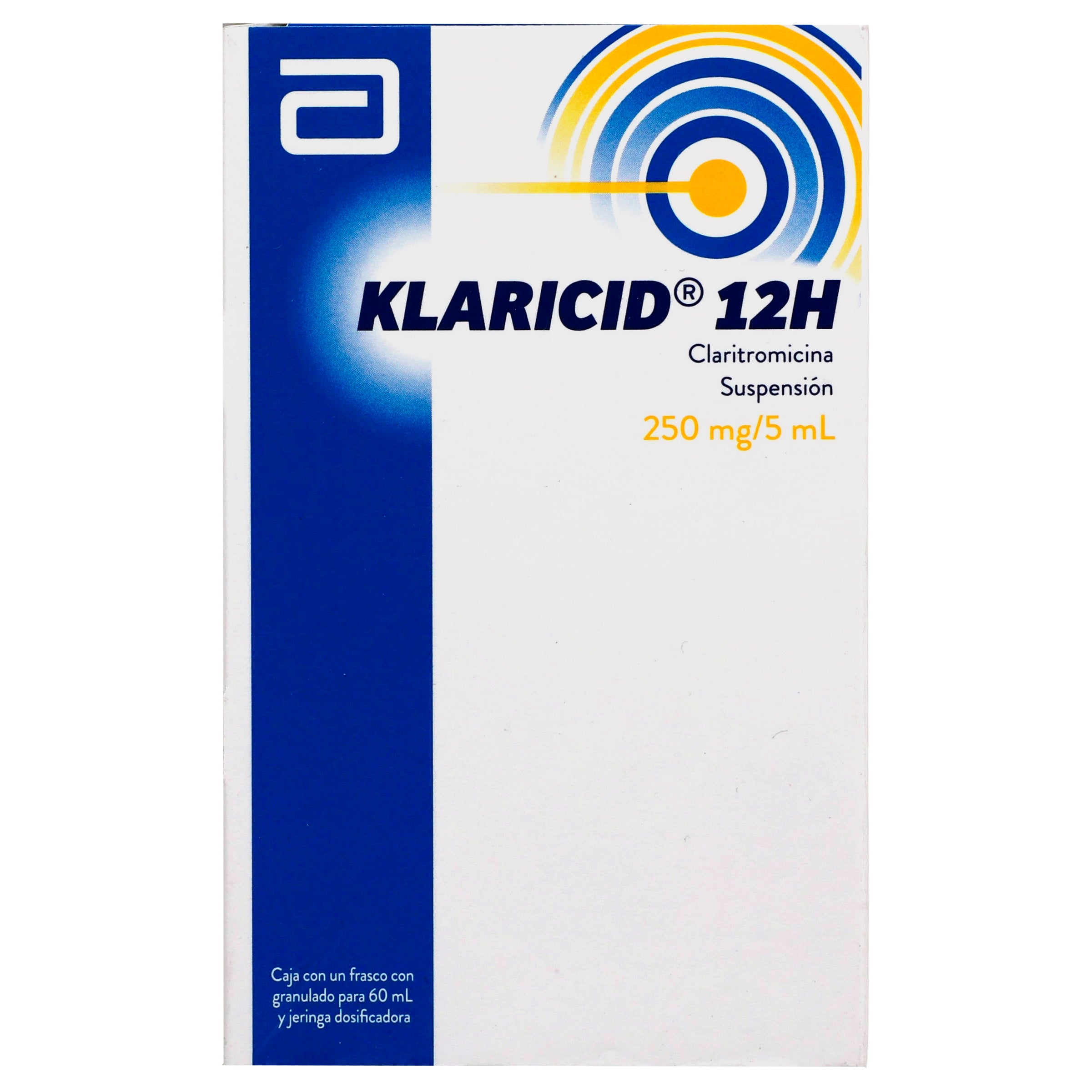 Klaricid 12H Suspensión 250Mg/5Ml 60Ml (Claritromicina) 1 - 7501033921674