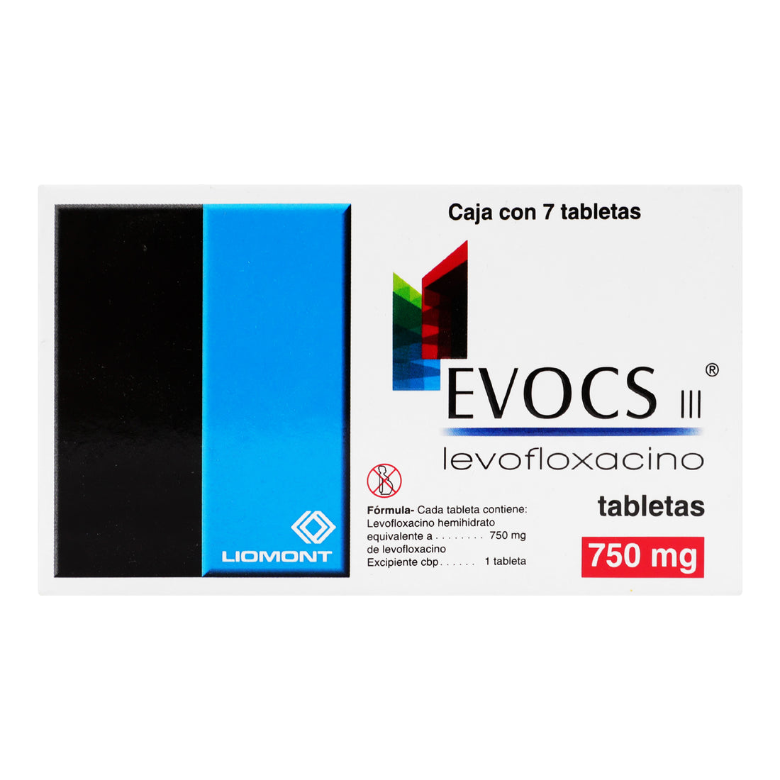 Evocs Iii 750Mg Con 7 Tabletas (Levofloxacino) 1 - 7501299330371