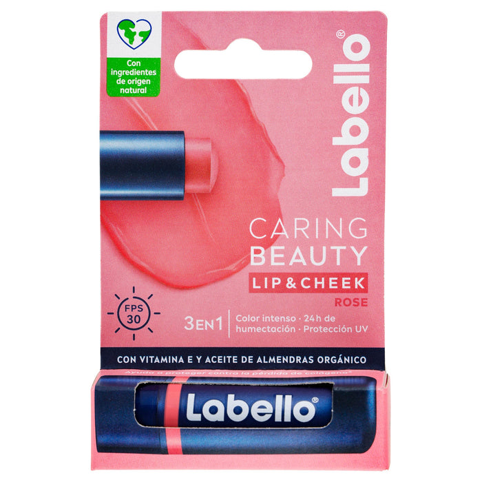 Labello Pomada Para Labios Caring-B Rose 4.8G - WeCare Pharma