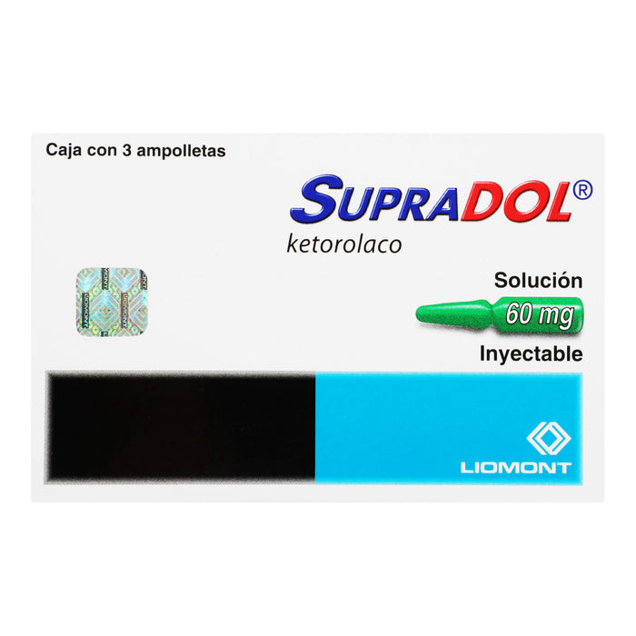 Supradol 60Mg Con 3 Ampulas (Ketorolaco) 1 - 7501299302354