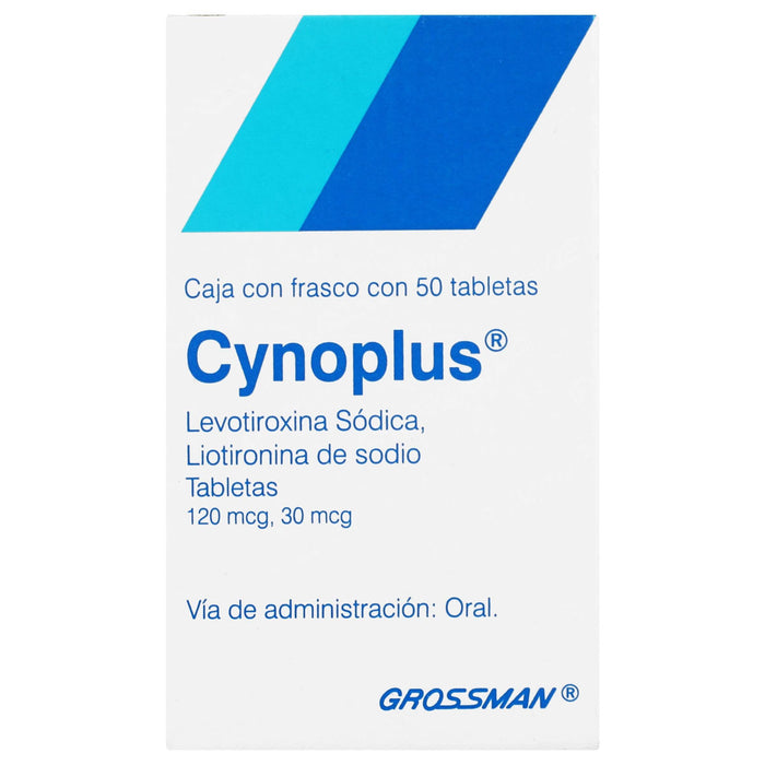 Cynoplus (Levotiroxina Sodica/Liotironina De Sodio) Tabletas 120Mcg/30Mcg Con 50 - WeCare Pharma