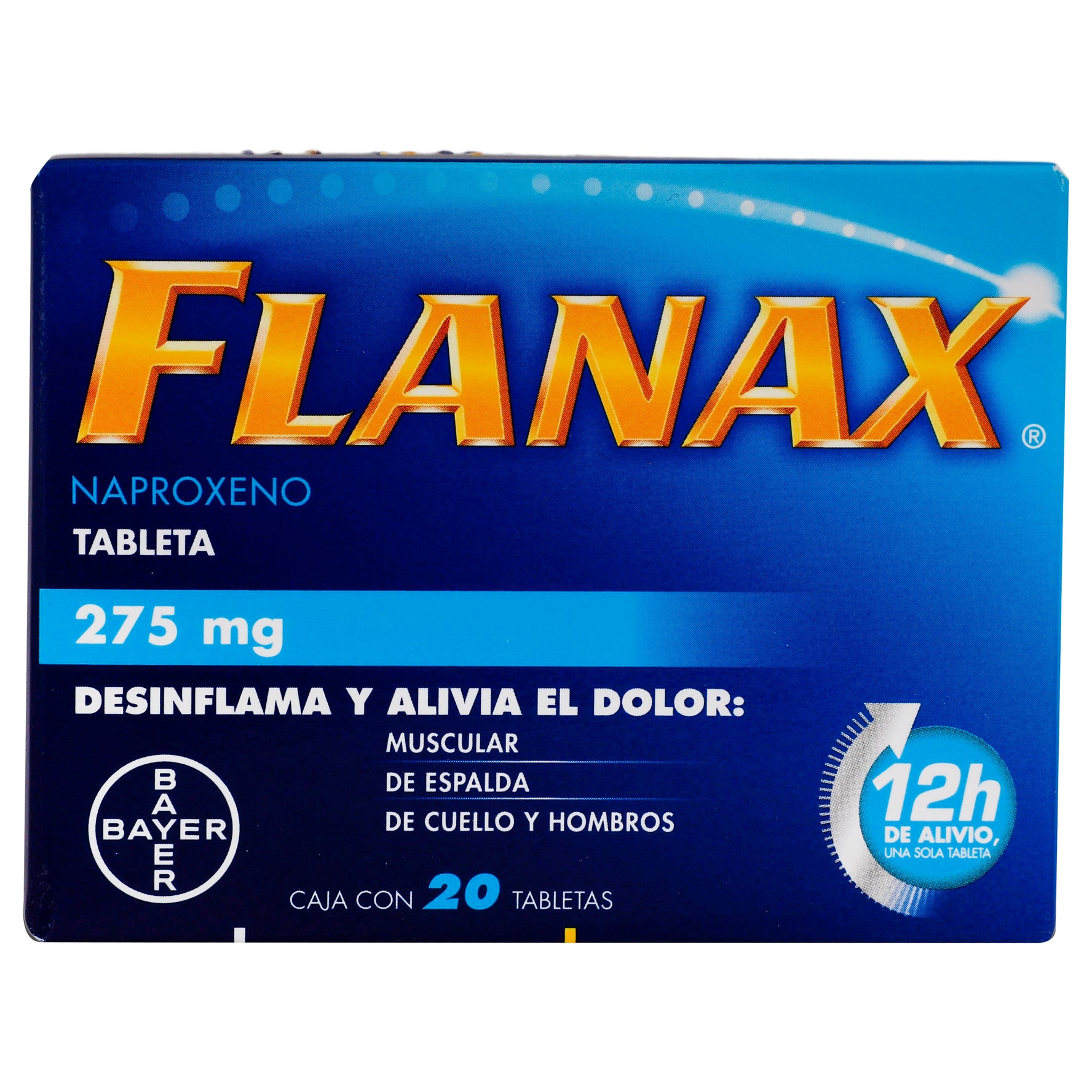 Flanax 275Mg Con 20 Tabletas (Naproxeno) 1 - 7501008497357