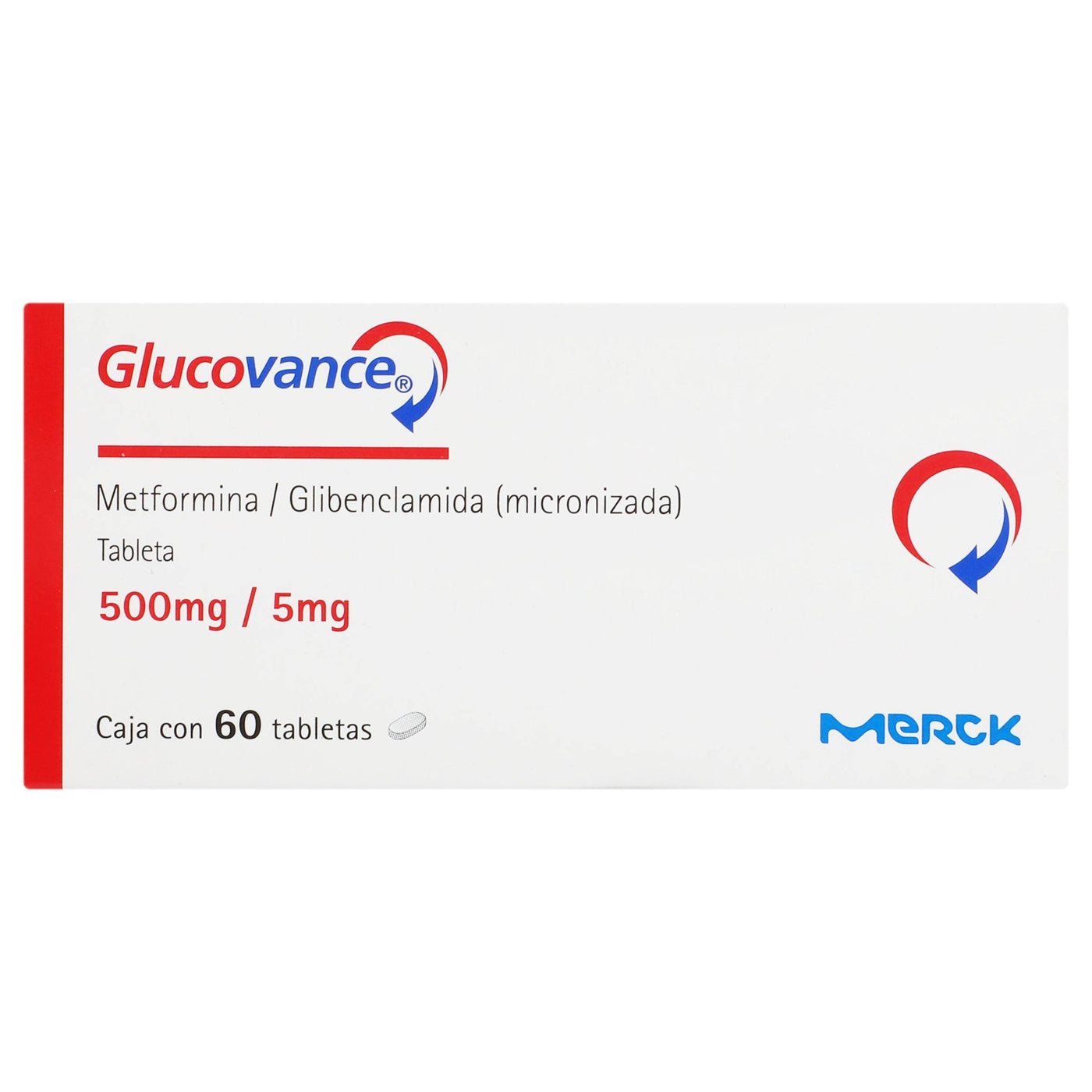 Glucovance 500Mg/5Mg Con 60 Tabletas (Metformina/Glibenclamida ...