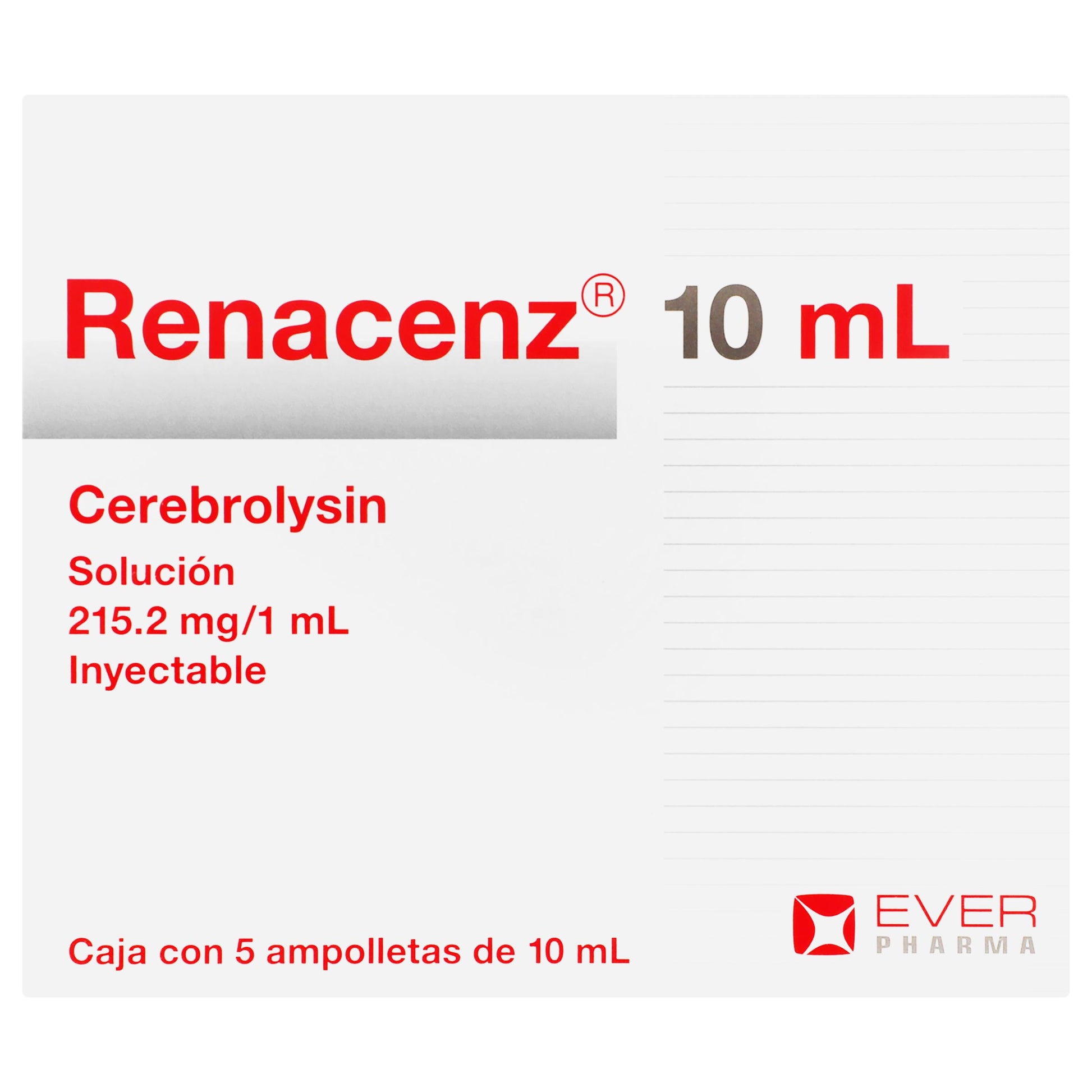 Renacenz 215.2Mg/Ml 10Ml Con 5 Ampulas (Cerebrolisina) 1 - 7502213141356