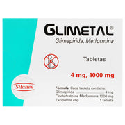 Glimetal 4/1000Mg Con 30 Tabletas (Glimepirida/Metformina) - WeCare Pharma