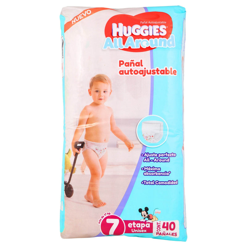 Pañal Huggies All-Around Etapa 7 Con 40 - WeCare Pharma