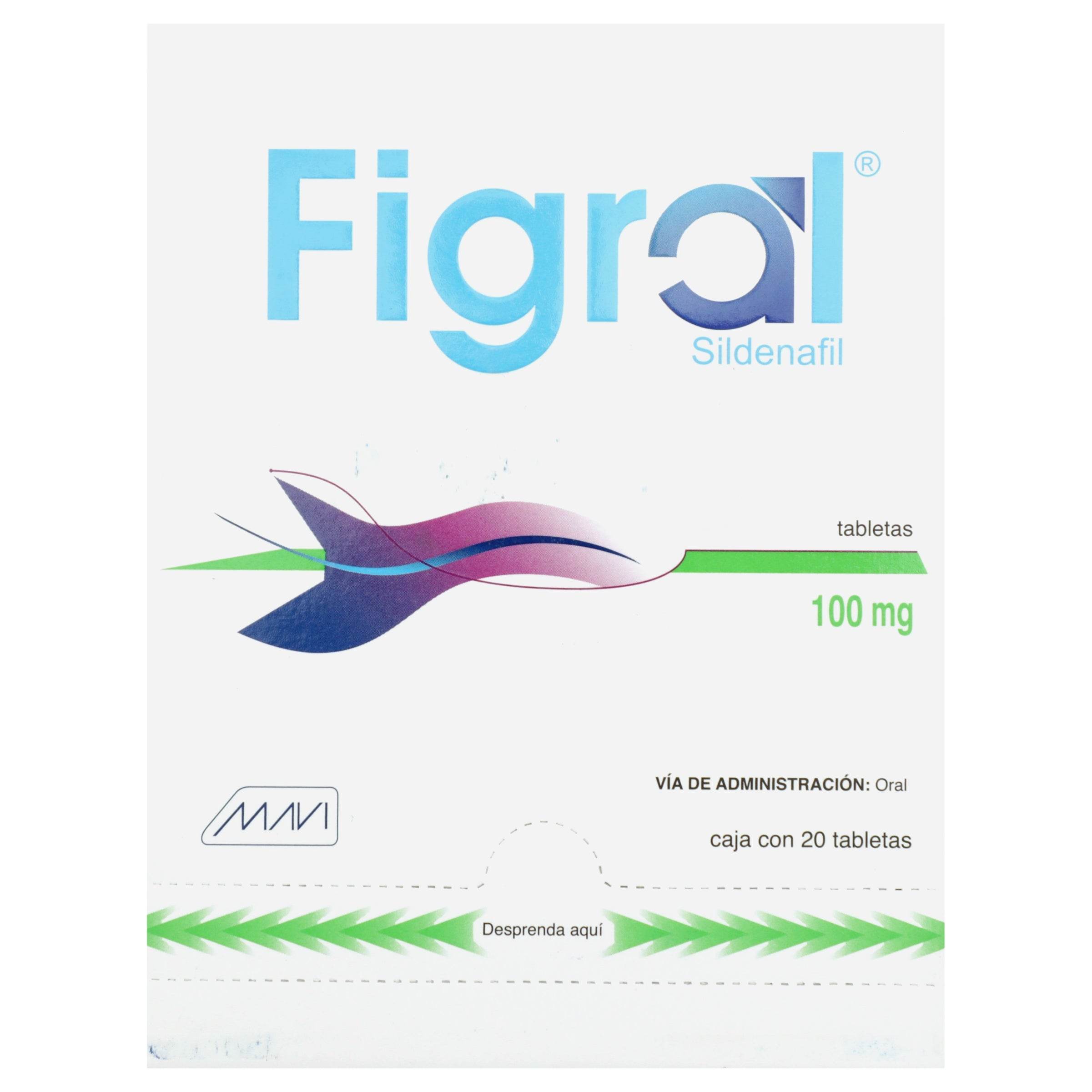 Figral 100Mg Con 20 Tabletas (Sildenafil)