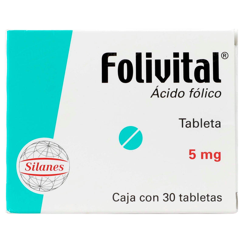 Folivital 5Mg Con 30 Tabletas (Acido Folico) - WeCare Pharma