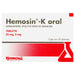 Hemosin-K Oral 25Mg/5Mg Con 32 Tabletas (Carbazocromo/ Bisulfito Sodico De Mediadiona) - WeCare Pharma
