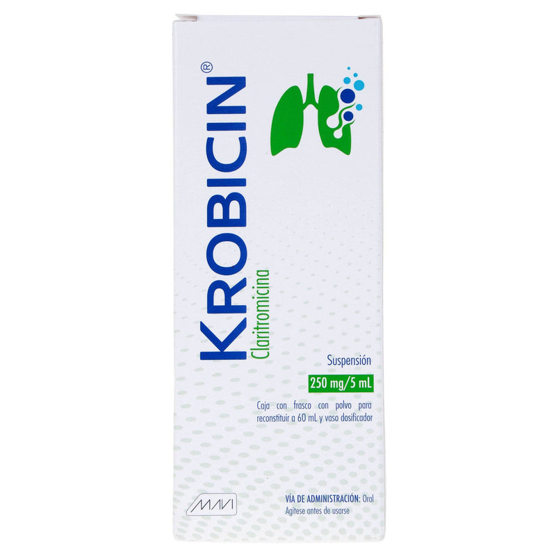 Krobicin Suspensión 250Mg 60Ml (Claritromicina) - WeCare Pharma