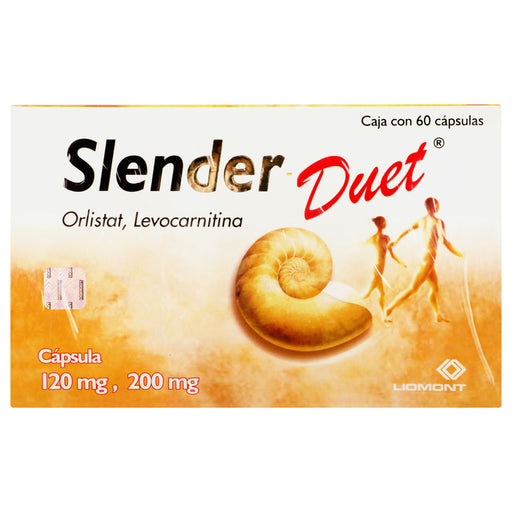 Slender-Duet 120Mg/200Mg Con 60 Capsulas (Orlistat/Levocarnitina) 1 - 7501299309520