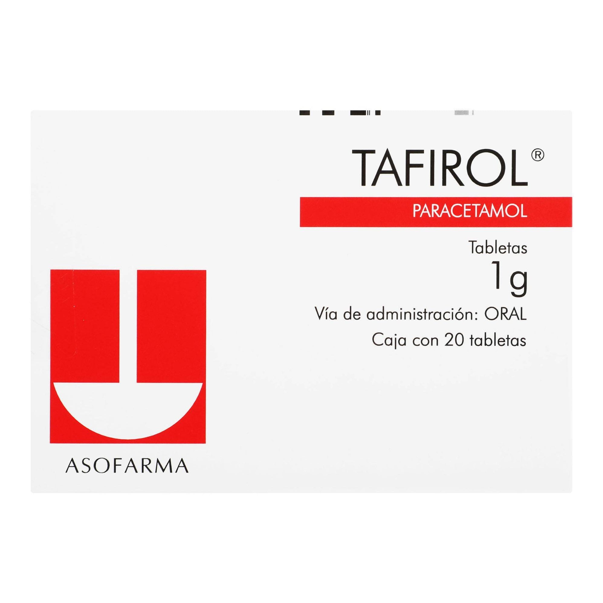 Tafirol 1G Con 20 Tabletas (Paracetamol) — WeCare Pharma
