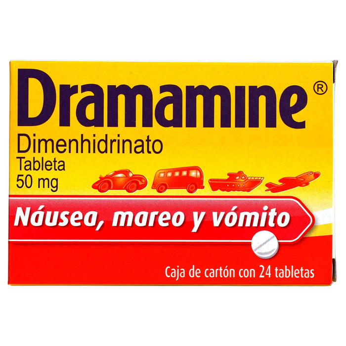 Dramamine 50Mg Con 24 Tabletas (Dimenhidrinato) - WeCare Pharma