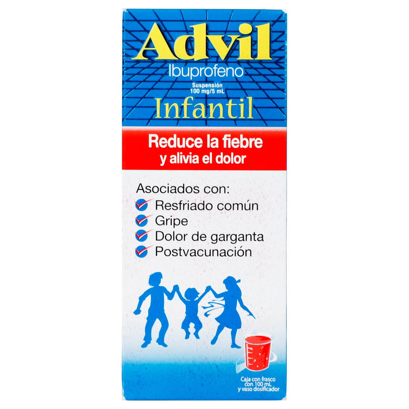 Advil Infantil Suspensión 100Mg/5Ml 100Ml (Ibuprofeno) - WeCare Pharma
