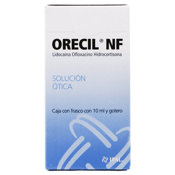 Orecil Nf Gotas Otica 10Mg/3Mg/2.5Mg 10Ml (Lidocaina/Ofloxacino/Hidrocortisona) - WeCare Pharma