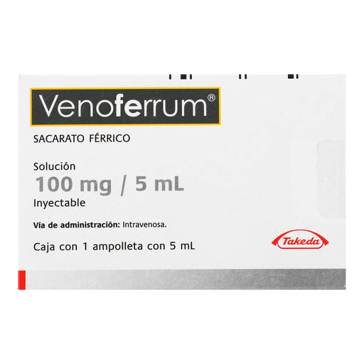 Venoferrum 100Mg/5Ml Con 1 Ampulas (Sacarato Ferrico) - WeCare Pharma