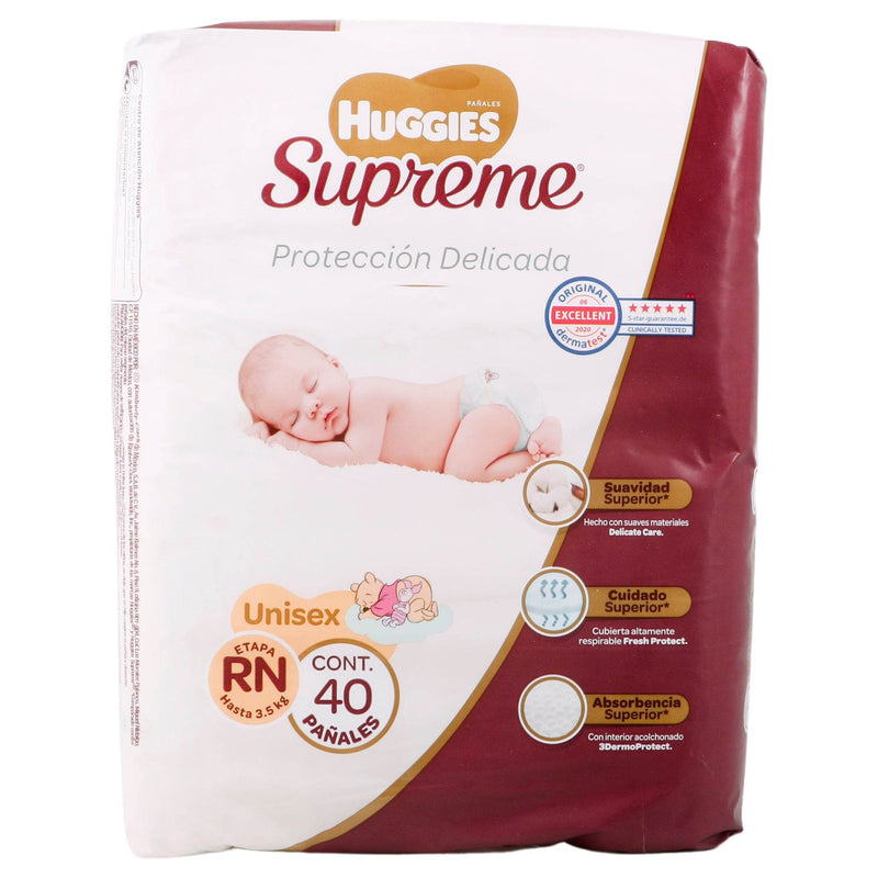 Pañal Huggies Supreme Unisex Rn Etapa 1 Con 40 - WeCare Pharma