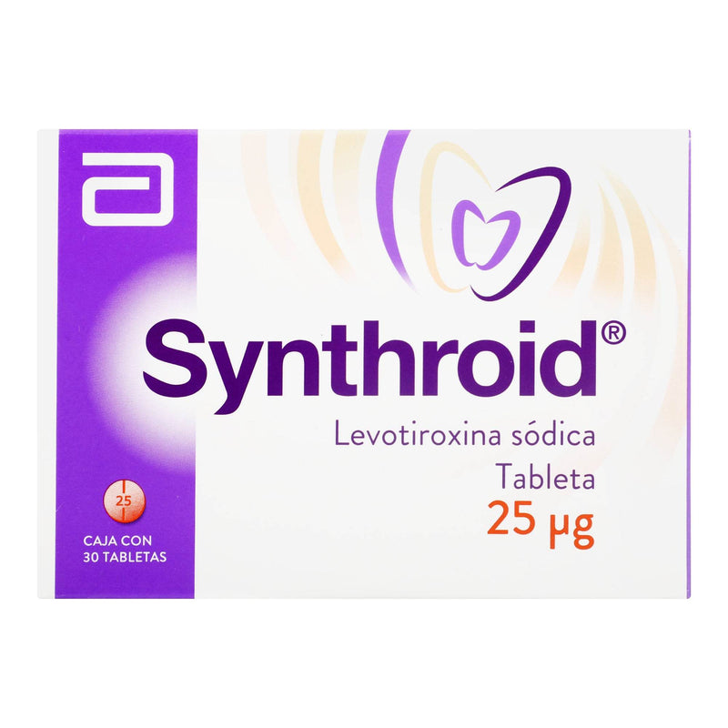 Synthroid 25Mcg Con 30 Tabletas (Levotiroxina Sodica) - WeCare Pharma